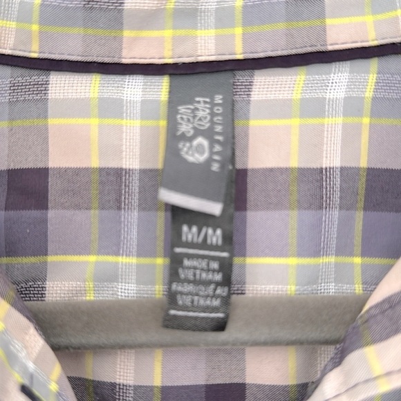Mountain Hardwear purple plaid women’s vented tech shirt - size medium - Picture 9 of 13